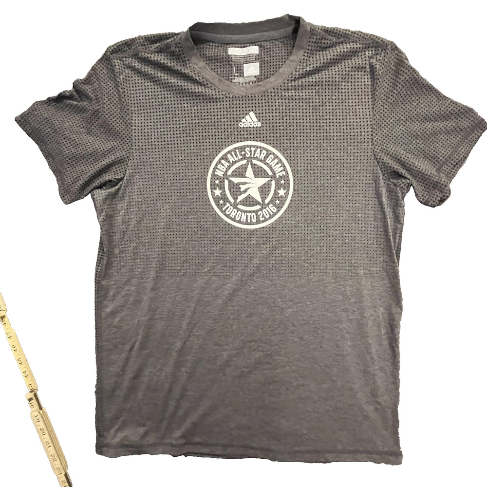 NBA All-Star Game Shirt Mens Large Toronto 2016 Gray Adidas Basketball Tee